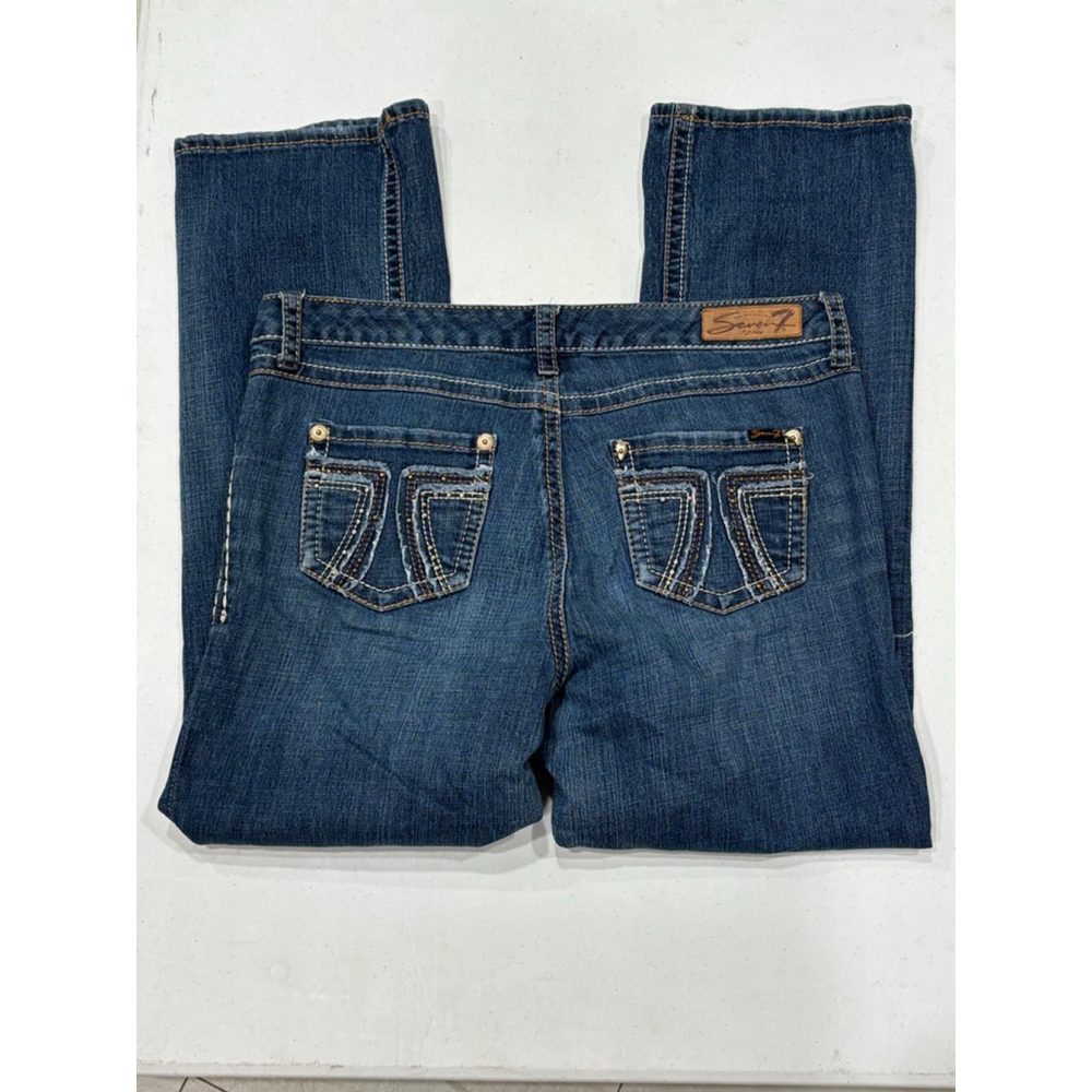 Seven7 Blue Boot Cut Denim Jeans, See Measurements For Woman’s Size - Picture 7 of 7